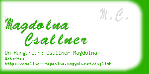 magdolna csallner business card